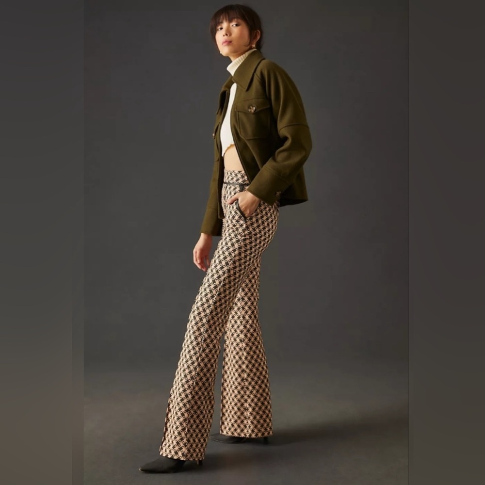 Anthropologie Maeve High-Rise Flare Pants